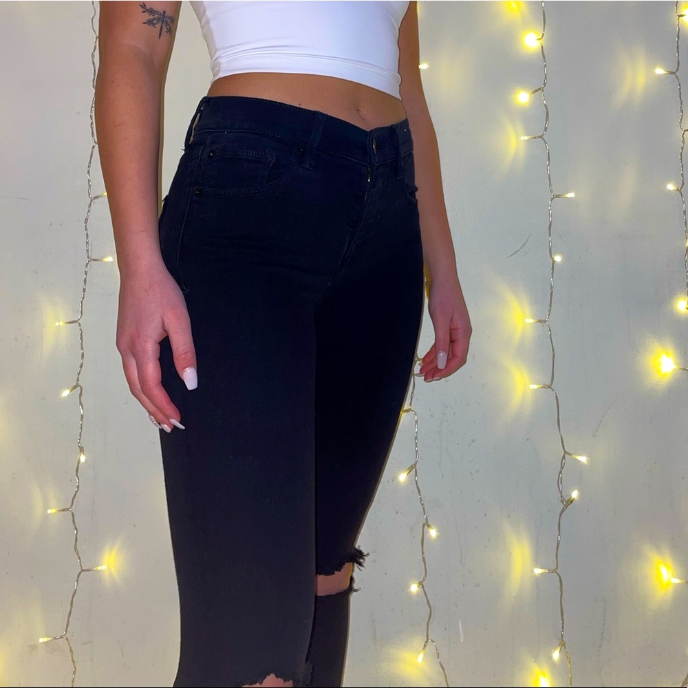 Express Ripped Black Jeggings